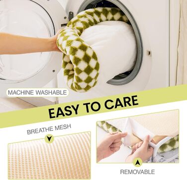 Крісло-гамак для котів EDAGNY - м'яке, розкладне, з плюшем, для вікна, до 18 кг, зелений колір