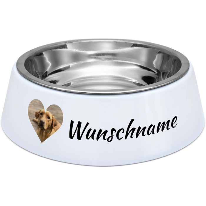 Миска для корму для собак PhotoFancy® з фотографією - персоналізована з власним дизайном (Layout 3)