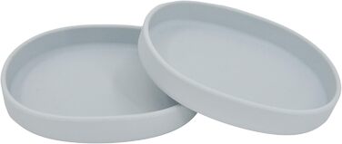 Набори мисок для котів та собак Bebeibon: силіконові, неслизькі, 330 мл, сірі (2 шт.)