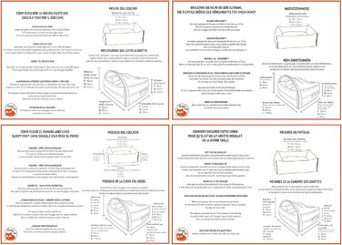Sleepy Fox® Преміум ліжко-печера для собак та котів - нагороджений, запатентований дизайн (Сірий, стеганий, розмір Medium: 85x75x55 см)