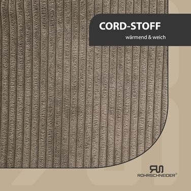 Ляжка для собак | для маленьких собак | з подушкою Cord | знімний чохол | з мискою для корму (Taupe, 55 x 42 см)