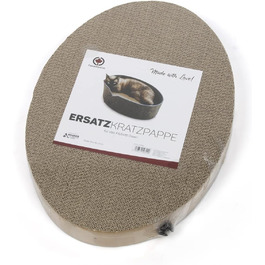 Клітка-будиночок для котів Owen-Tower XL, сірий, 50 см, з когтеточками та двома хвильовими картонними поверхнями