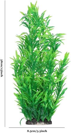 Штучне трав'яне покриття для акваріума GOTOTOP (2 шт.) - декор для акваріума, штучне зелене покриття, пластик