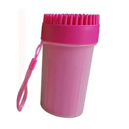 Портативний засіб для чищення лап домашніх тварин AXTMR, підходить для великих собак, матеріал PP, рожевий, середній