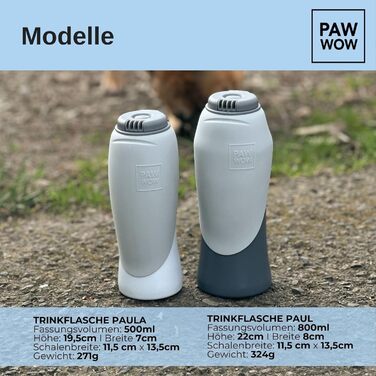 PAW WOW Paul пляшка для води для собак 800 мл, дорожня