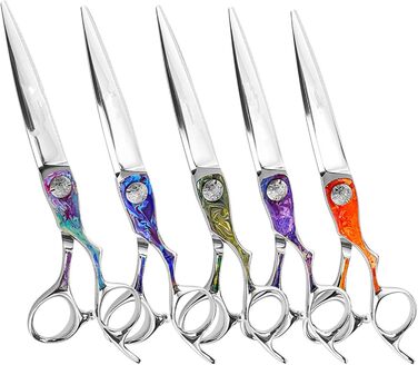 Професійна ножиця для грумінгу собак та котів 6.8 дюймів | Пряма ножиця для догляду за шерстю з регулюванням