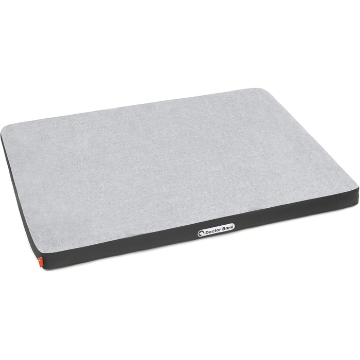 Ортопедичний матрац для собак Doctor Bark з флісовою поверхнею, великий (100x70 см, сірий)