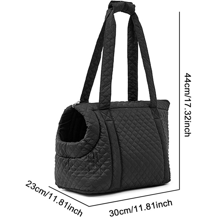 Сумка-переноска для собак та котів, чорна, бавовна, легка зимова переноска для цуценят та кошенят