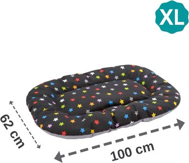 Килимок для собак та котів Baroni Hoe, 47x70x8 см - Doubleface, XL (Кольорові зірки)