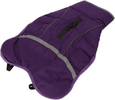 Зимовий теплий куртка для собак з регулюванням, світловідбиваючий, м'який, для малих, середніх та великих порід (M) фіолетовий