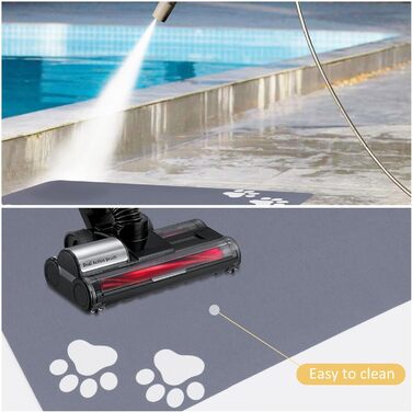 Килимок під миски для собак та котів, суперпоглинаючий, нековзний, миючий, 40x60 см (Сірий)