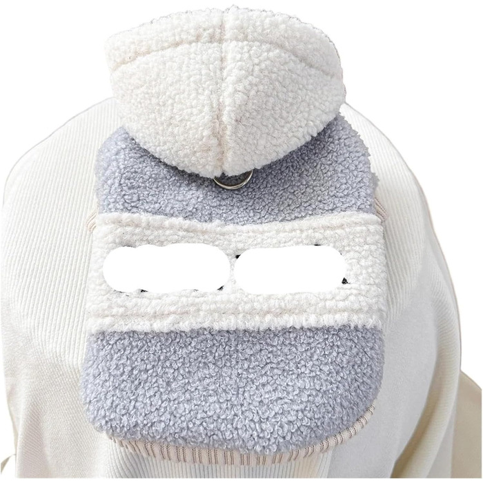 Теплий зимовий пуловер з капюшоном для собак, Berber Fleece, з пряжкою, для маленьких собак, Yorkie, Spitz, розмір XL (6-7.5 кг) та M (3-4.5 кг), колір кавовий/сірий