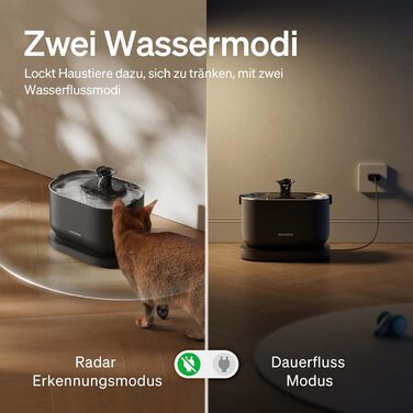 PETLIBRO фонтанчик для котів з акумулятором 5000mAh, бездротовий, тихий (23dB), BPA-free, з двома помпами, чорний