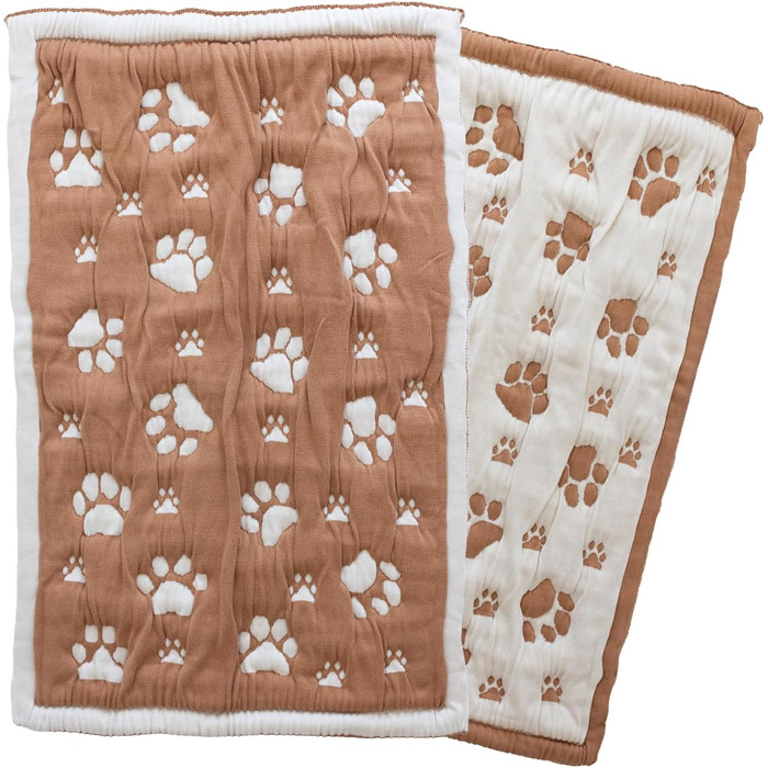 Килимок для собак та котів PetMat з органічної бавовни, 40,6 x 61 см, двосторонній, безшовний, м'який 3D-в'язаний, для лежанок, бежевий