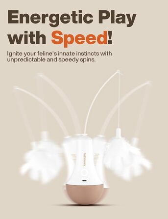 Інтерактивна іграшка для котів, автоматична з випадковою рухом, таймер вимкнення