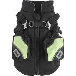 Зимовий теплий одяг для собак: водонепроникний, вітронепроникний, з флісовою підкладкою. Підходить для малих, середніх та великих собак. Чорний колір, розмір M