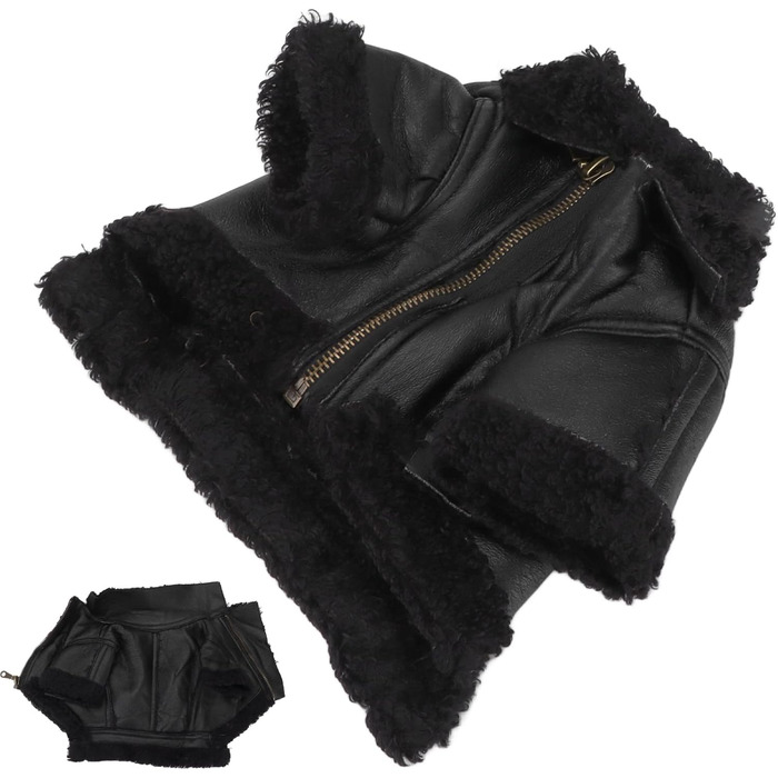 Зимовий теплий куртка для собак від TARSHYRY: шкіряна вітронепроникна модель для великих, середніх та маленьких собак. Стильний мотоциклетний одяг для тварин (XL)