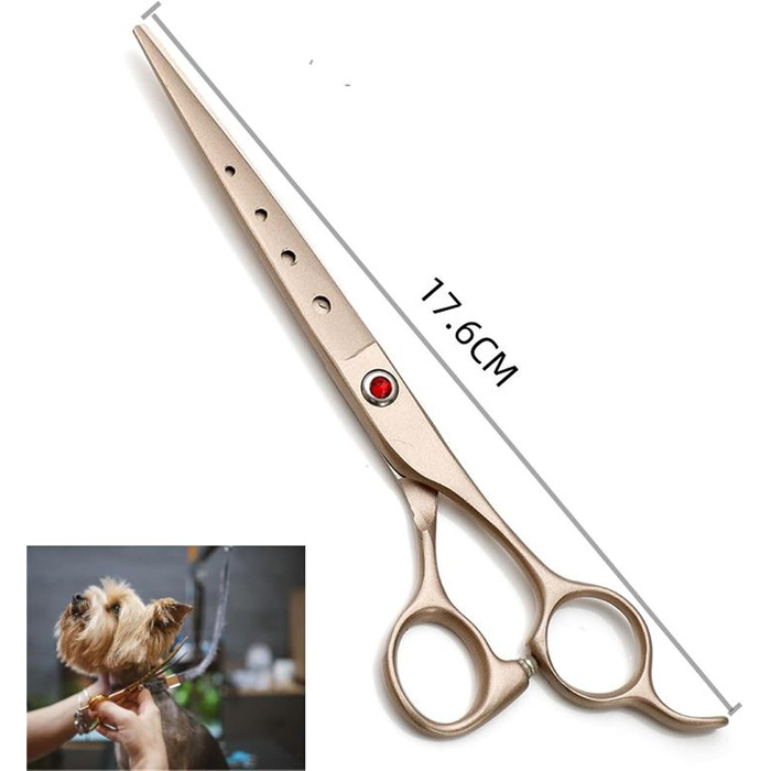 Набір професійних ножиць для собак 3 в 1, для грумінгу собак, котів та інших тварин (жовтий)