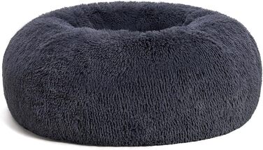 Ортопедичне ліжко для собак, кругле, м'яке, для собак та котів, 70 см, темно-сірий, 70x70x20 см
