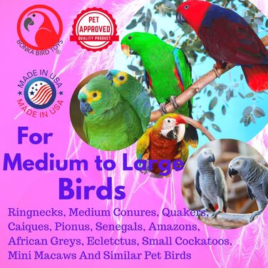 Іграшка для птахів Bonka Bird Toys 1750 Clacker, для папуг, клітка, для жако, амазона, конур, какаду