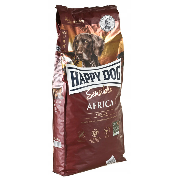 Корм для собак Happy Dog Sensible Africa зі страусом, 100% беззерновий, 12,5 кг
