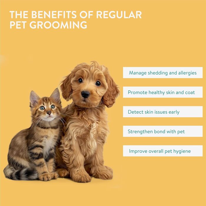 Набір для догляду за домашніми тваринами Navaris Premium (6 шт.) - щітка для котів та собак, точилка для кігтів для собак та котів