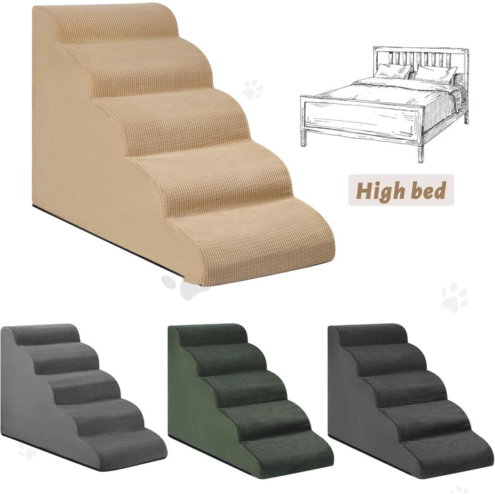 Сходинка для собак та котів Stufige, 5 сходинок, 22.2'H, колір хакі