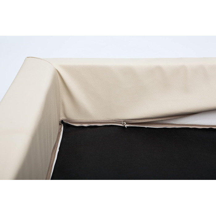 Ліжко для собак, лежанка, м'яка подушка, матрац для собак, 75x50 см, BEIGE, ECO-LEDER, коричневий матрац