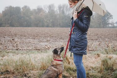 Льорочок для собак HUNTER Grenada з натуральної шкіри, червоний колір, ручної роботи, Німеччина. Підходить для тренувань та повсякденного використання, міцний, комфортний, елегантний дизайн, розмір XS, обхват 24-28 см