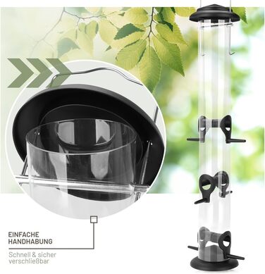 Годівниця для птахів Wildtier Liebe, зелена - з нержавіючої сталі, 52 см