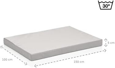 Ортопедичне ліжко для собак Juelle з штучної шкіри, великих порід, знімний, брудовідштовхувальне покриття, Omar M-XXL (XXL 150x100x5 см, чорне)