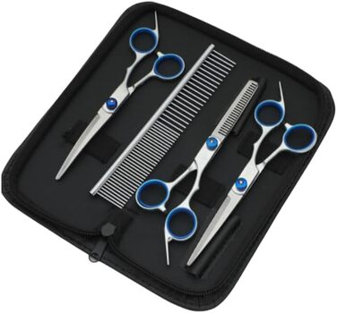 Професійна шерстьострижуча ножиці з нержавіючої сталі для собак та котів, ергономічні ручки, точне різання, довговічні та безпечні, ідеальні для грумінгу вдома та в професійних салонах