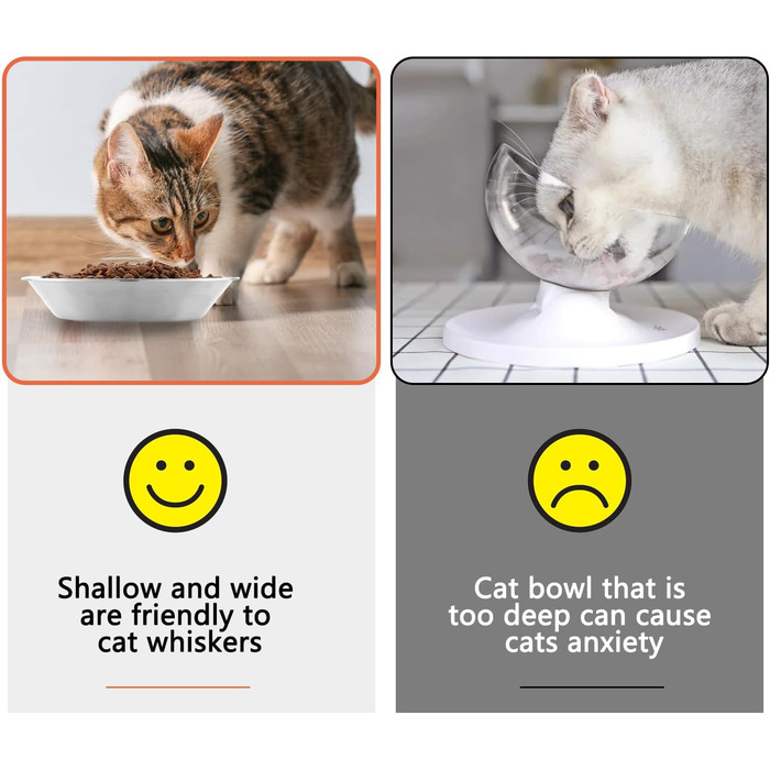 Миски для котів з нержавіючої сталі, 17,3 см, безпечні для вусів, плоскі, для кошенят та дрібних тварин, 2 шт.