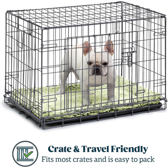 Міцне ліжко для собак Toutwool від жування - м'який лежак у переноску для собак - надійний лежак для агресивних жувальників - можна прати, ідеально підходить для маленьких порід & розмір L 62 см, (XS, Gleam)