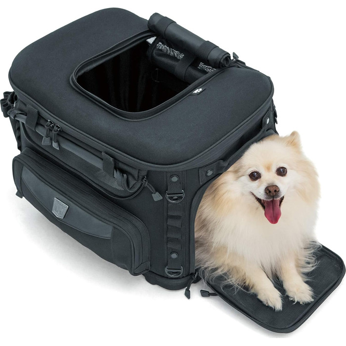Kuryakyn Grand Pet Palace – транспортувальний бокс для собак і котів, переносний, водонепроникний, для багажника чи пасажирського сидіння, з ременями для Sissy Bar, чорний