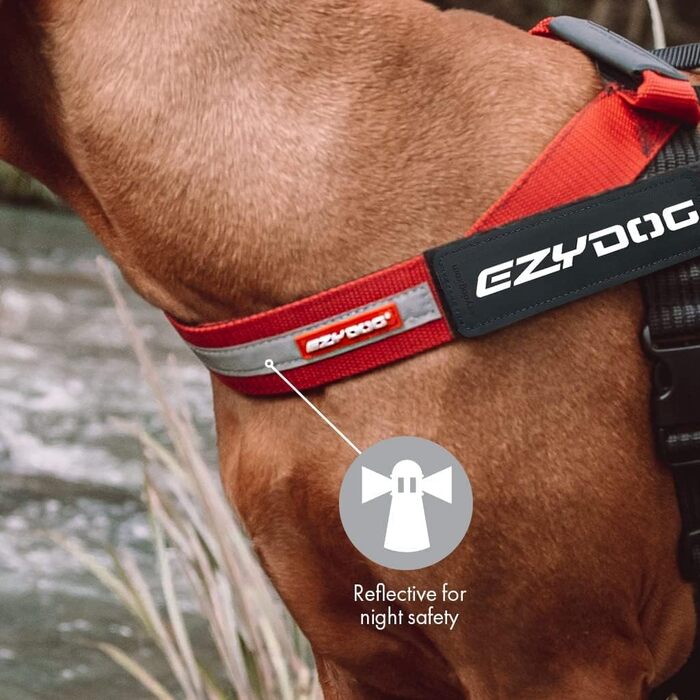 Шлея для собак EZYDOG Express, ергономічна, зручна, для малих, середніх і великих порід, регульована, синя, розмір S