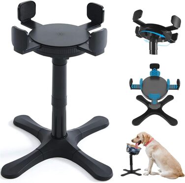 Підвищена годівниця для собак, регульована висота, 14 x 24 x 33.5 см, не слизька, нахилена