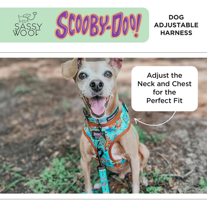 Нашийник для собак Sassy Woof Scooby-Doo™ M, регульований, міцний і зручний, стильний аксесуар для середніх порід