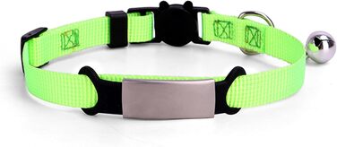 Індивідуальний ошийник для кота з дзвіночком, лазерним гравіюванням, нічним відбиттям, нейлоновий ошийник, милий ошийник з квітковим візерунком, анти-втрата для котів (нейлон)