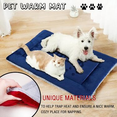 Персоналізована килимок для собак, індивідуальне собаче ліжко для вольєру, миється, килимок для сну домашніх тварин, подарунок для любителів собак і котів, 69x52 см, блакитний