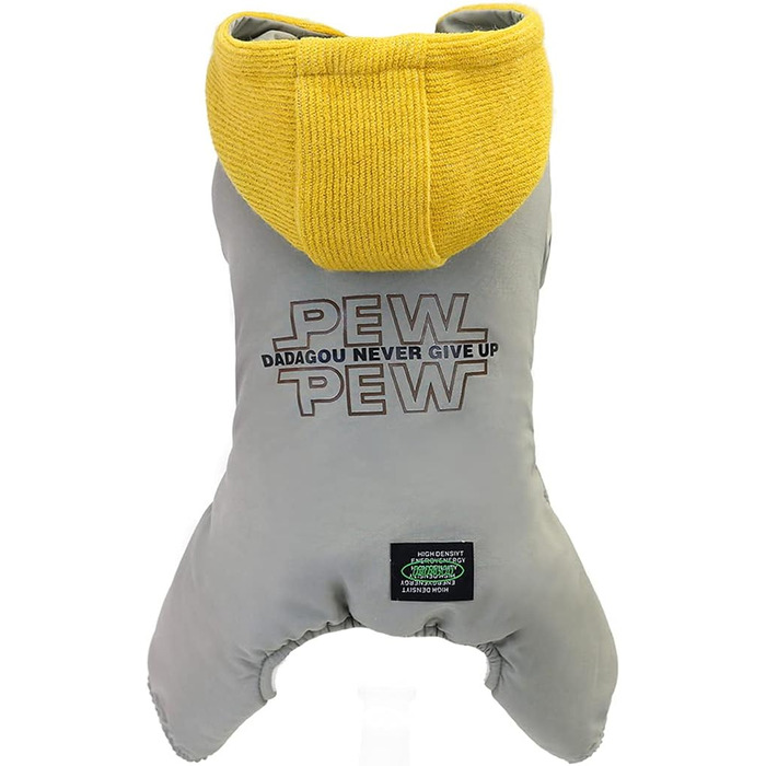 Теплий зимовий одяг для собак: теплий, непромокаючий комбінезон для собак, теплий одяг для маленьких собак і котів, сірий, M