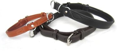 Шкільний нашийник для собак з зупиркою, з м'якої шкіри Nappa, розмір XXL, колір Cognac-Hazelnut