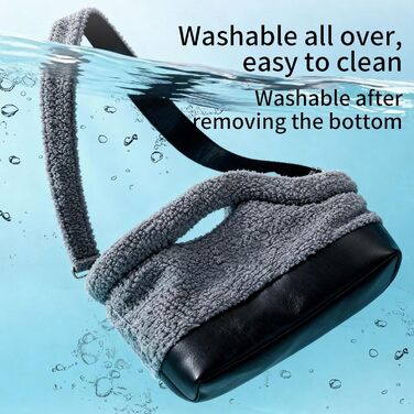 Водонепроникна переноска для котів на зиму | з фіксатором на ремінь | сіра переноска для котів середніх та малих порід | для прогулянок у холодну погоду