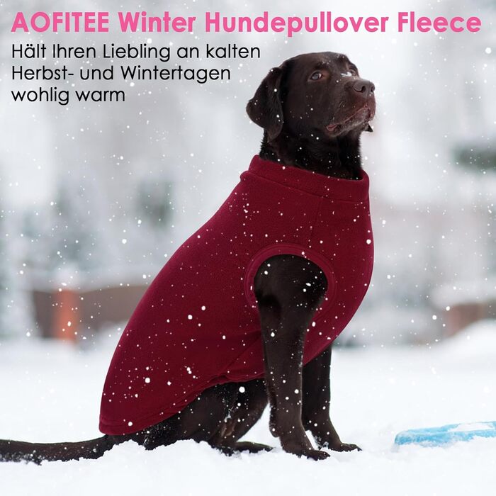 Теплий зимовий пуловер для собак AOFITEE, модель Dachshund, червоний (XXL)