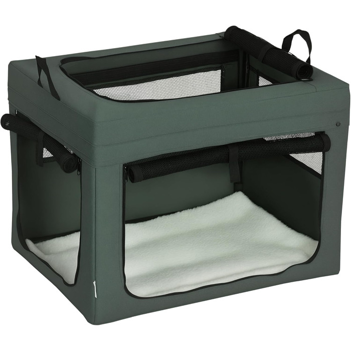 Транспортувальна переноска для тварин PawHut 80 см, сіра, M - для котів та собак