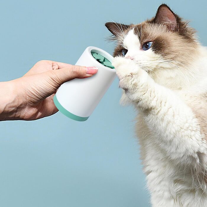 Очищувач лап для собак - мийка лап з захистом від протікання | Машина для миття лап, глибоке очищення м'якими щітками для ефективного видалення бруду, зелений, великий