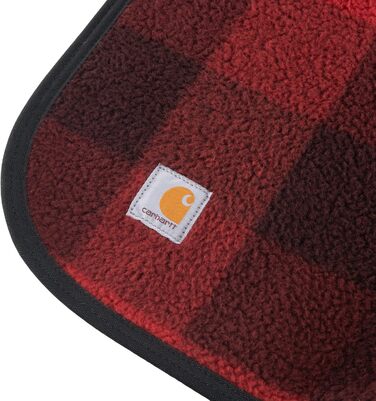 Двостороння ковдра для домашніх тварин Carhartt червоно-чорна