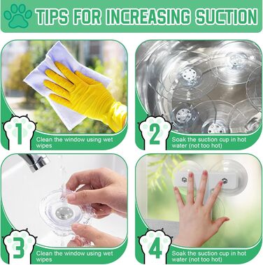 Кішка ліжко на вікно, 2 шт. - зручна гамак для котів на вікно 52x30 см з 6 присосками, розкладне ліжко для великих котів до 30 кг