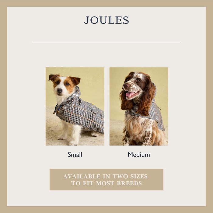 Водонепроникний дощовик для собак Rosewood x Joules Henson Check, маленький, легкий, з можливістю прання