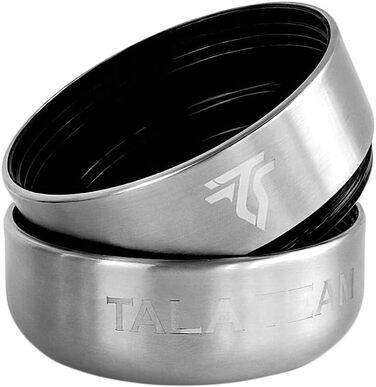 Ізольована пляшка для води для собак TALA TEAM - туристична пляшка з мисками для собак, чорна